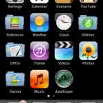 Mockup of iPhone app folders (modelled on the iPod Touch)