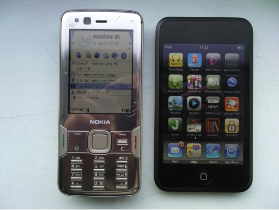 Nokia Nseries plus iPod Touch