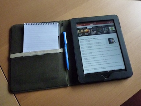 P1000877 My iPad wearing Proporta's Recycled Leather case