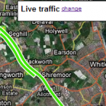 The traffic colours on the iPhone’s Google Map